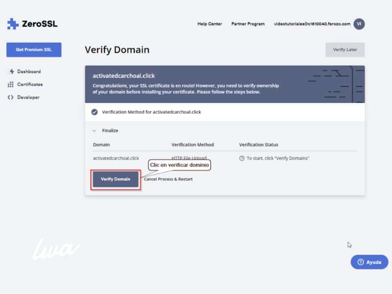 Verificar dominio
