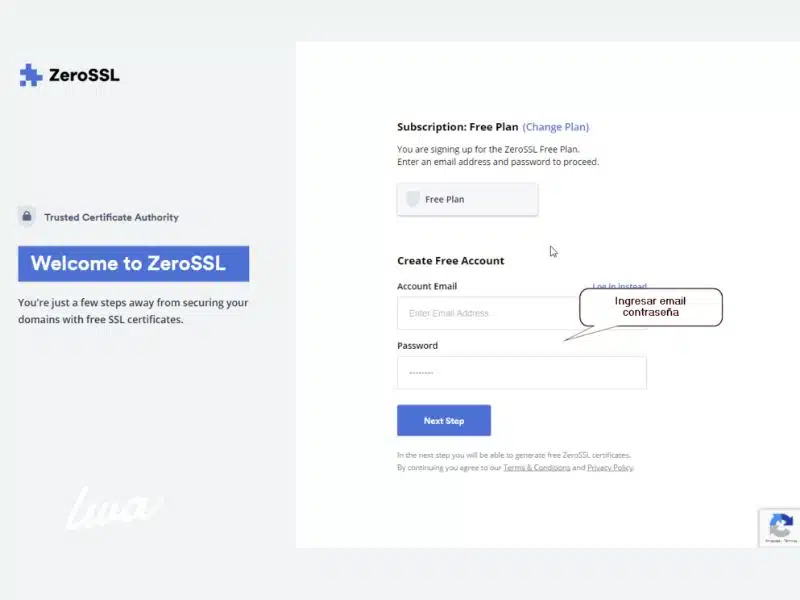 Plataforma zerossl con certificados gratuitos